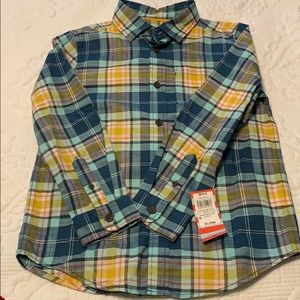 Boys plaid long sleep shirt